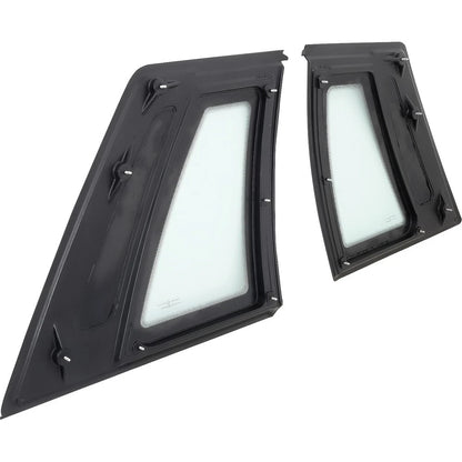 1987-1993 Mustang Notchback Quarter Window Set with Mustang Script