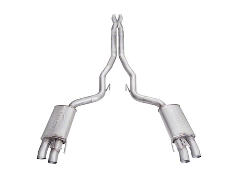 2015-2020 Mustang GT350 Stainless Works Legend Series Cat-Back Exhaust with X-Pipe; Factory Connect