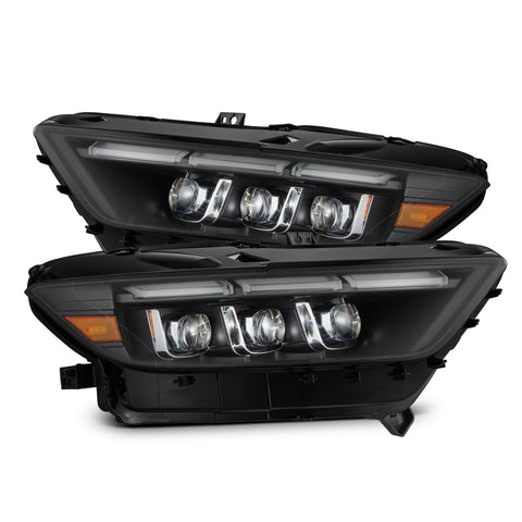 2015-2017 Mustang Alpharex MKII Nova Series LED Projector Headlights Black
