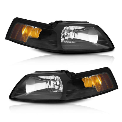 1999-2004 Mustang Headlights Clear or Amber Corner Headlights