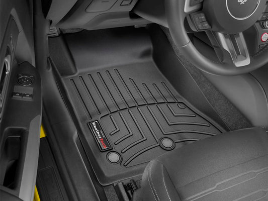 2015-2025 Mustang Weathertech Black Front Floor Liners Pair