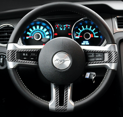 2010-2014 Mustang DynaCarbon™ 3 PCS Steering Wheel Trim