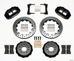 2005-2014 Mustang Wilwood Superlite 6R Front Big Brake Kit with 13-Inch Drilled and Slotted Rotors and Black Calipers