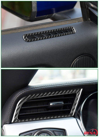 2015-2021 Mustang DynaCarbon™️ 2 PCS Carbon Fiber Side AC Outlet Trim Overlay