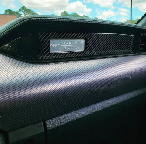 2015-2021 Mustang DynaCarbon™️ Carbon Fiber Passenger Dashboard Strip Trim Overlay