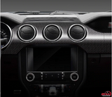 2015-2021 Mustang DynaCarbon™️ NON-PERFORMANCE PACK Carbon Fiber 5PCS Full Set Dashboard Instrumental Panel Trim Overlay