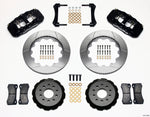 2005-2014 Mustang Wilwood AERO6 Front Big Brake Kit with Slotted Rotors and Black Calipers