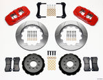 2005-2014 Mustang Wilwood AERO6 Front Big Brake Kit with Slotted Rotors and Red Calipers