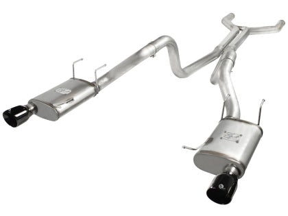 2011-2014 Mustang GT AFE MACH Force XP 3-Inch Cat-Back Exhaust with Black Tips