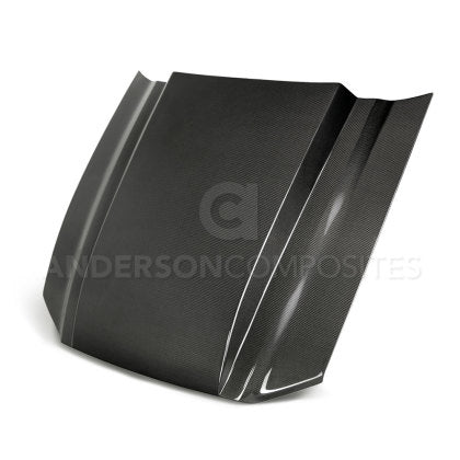 2010-2012 Mustang GT, V6 Anderson Composites 3-Inch Type-CJ Cowl Hood Carbon Fiber