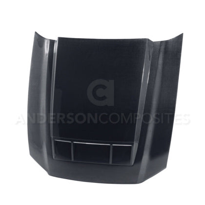 2013-2014 V6 and GT and 2010-2014 GT500 Anderson Composites Type-TS Hood; Carbon Fiber