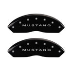 2010-2014 Mustang MGP Caliper Covers for Ford Mustang Black Tri-Bar Pony Logo