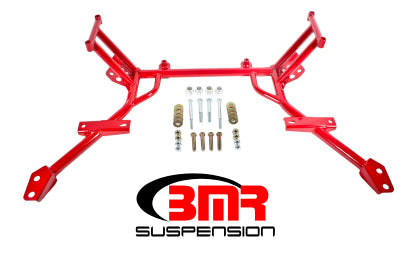 2005-2014 Mustang BMR K-Member without Motor Mounts; Standard Rack Mount Red