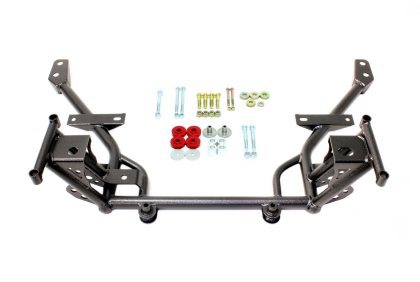 2005-2014 Mustang BMR K-Member with Standard Motor Mounts; Standard Rack Mount Black Hammertone