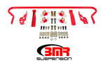 2005-2014 Mustang BMR Adjustable Rear Sway Bar with Fabricated End Link Red