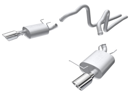 2011-2014 Mustang V6 Borla Stinger S-Type Cat-Back Exhaust with Polished Tips (2011-2014 V6)