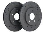 2005-2014 Mustang Hawk Performance Talon Cross-Drilled and Slotted Rotors (Rear Pair)