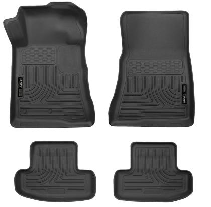 2010-2014 Mustang All Husky WeatherBeater Front and Second Seat Floor Liners Black