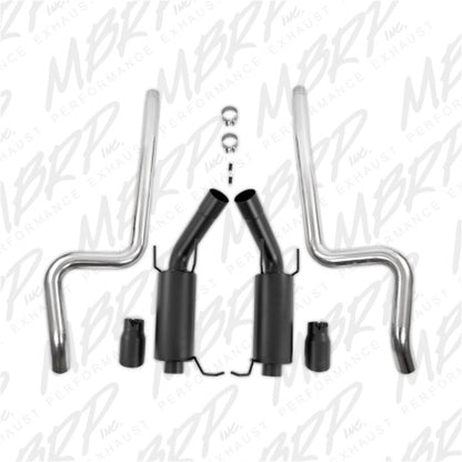 2011-2014 Mustang GT MBRP Black Series Cat-Back Exhaust Street Version