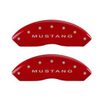 2010-2014 Mustang MGP Caliper Covers for Ford Mustang Red Tri-Bar Pony Logo