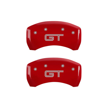 2010-2014 Mustang GT MGP Caliper Covers for Ford Mustang Red with GT logo