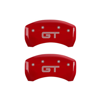 2010-2014 Mustang GT MGP Caliper Covers for Ford Mustang Red with GT logo