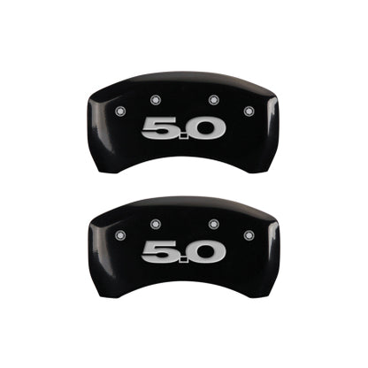 2010-2014 Mustang GT MGP Caliper Covers Black with 5.0 logo