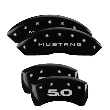 2010-2014 Mustang GT MGP Caliper Covers Black with 5.0 logo