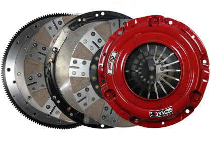 1996-2010 Mustang GT and Cobra and Mach 1 McLeod RXT Twin Disc 1000HP Ceramic Clutch Kit with 8-Bolt Aluminum Flywheel 10 Spline