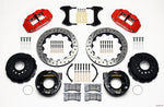 2005-2014 Mustang Wilwood Superlite 4R Rear Big Brake Kit with Drilled and Slotted Rotors and Red Calipers