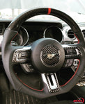 2015-2021 Mustang DynaCarbon™️ Carbon Fiber Steering Wheel Trim Overlay Kit