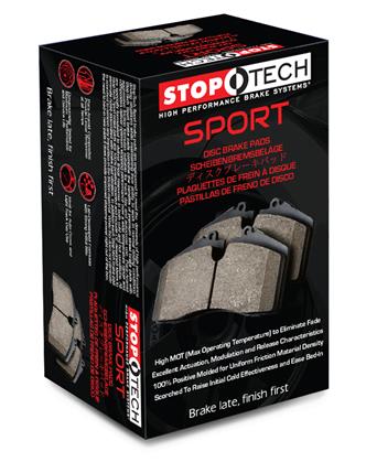 2005-2010 Mustang V6 and GT StopTech Sport Ultra-Premium Composite Brake Pads Front Pair