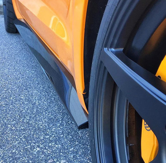 2015-2023 MUSTANG CARBON FIBER TYPE-AR SIDE ROCKER PANEL SPLITTERS (PAIR)