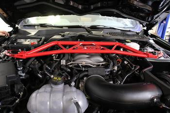 2015-2025 Mustang BMR Strut Tower Brace, Front, Twin Tube Design