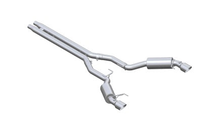 2015-2017 Mustang GT MBRP Installer Series Cat-Back Exhaust with H-Pipe; Aluminized Race Version Coupe