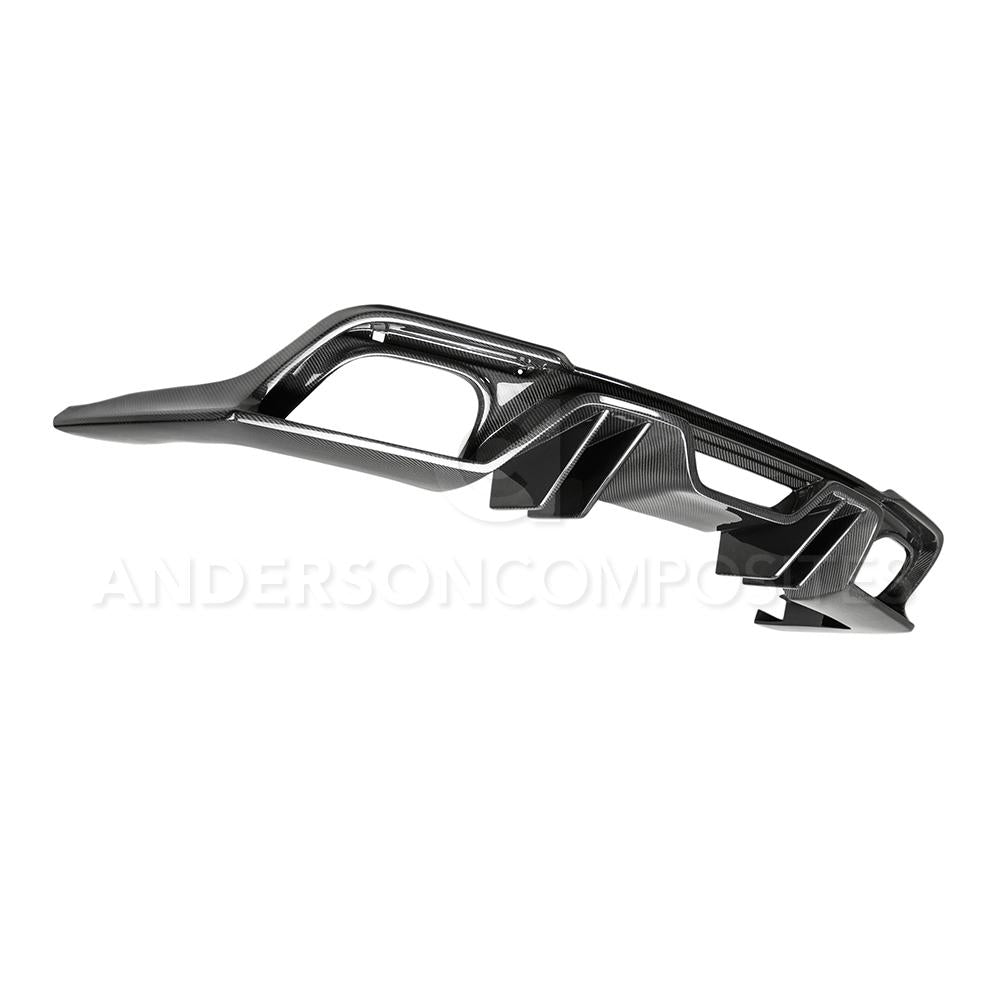 2018-2023 FORD MUSTANG TYPE-AR CARBON FIBER QUAD TIP REAR DIFFUSER