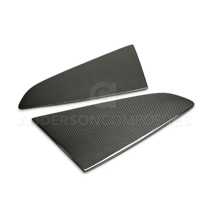 2015-2023 MUSTANG CARBON FIBER TYPE-FLAT SIDE WINDOW LOUVERS (PAIR)