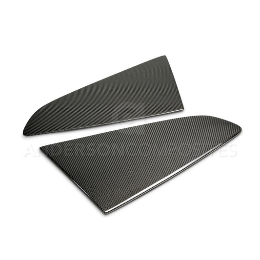 2015-2023 MUSTANG CARBON FIBER TYPE-FLAT SIDE WINDOW LOUVERS (PAIR)