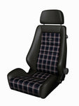 Recaro Classic LX Seat Black Leather/Classic Checkered Fabric