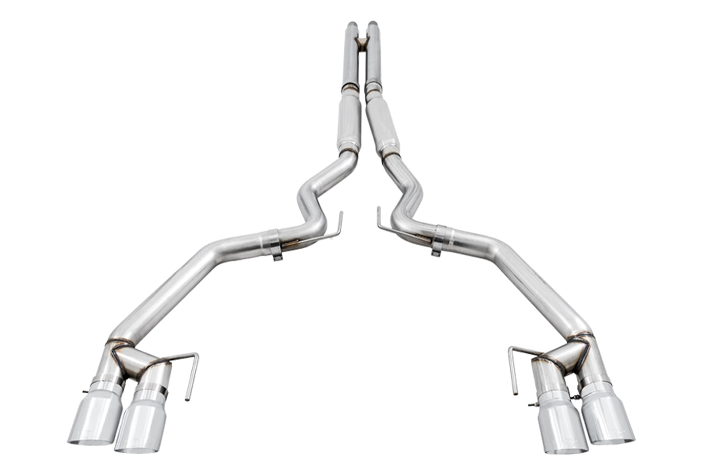 2018-2023 Ford Mustang GT AWE Tuning Cat-back Exhaust Track Edition Quad Chrome Silver Tips