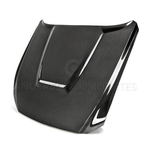 2015-2017 MUSTANG DOUBLE SIDED CARBON FIBER GT350 STYLE HOOD