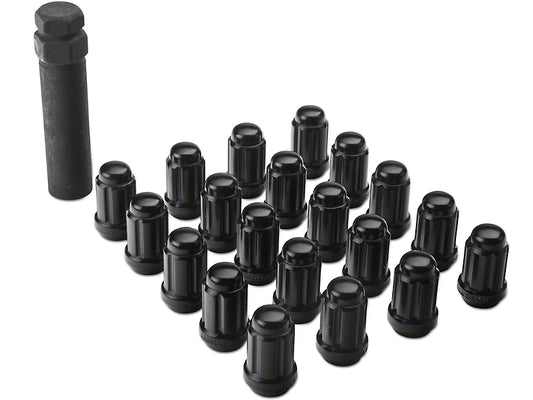2015-2022 Mustang 14mm x 1.5 Black Spline Lug Nut Kit