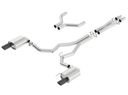 2015-2017 Mustang GT Borla ATAK Cat-Back Exhaust with Black Chrome Tips