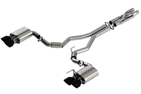 2020-2022 Mustang GT500 Borla ATAK Cat-Back Exhaust with Black Chrome Tips