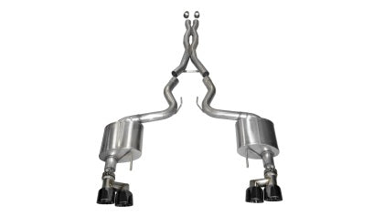 2015-2017 Mustang GT Corsa Xtreme Cat-Back Exhaust with Black Quad Tips Coupe