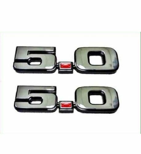 1979-1993 MUSTANG GT LX 5.0 Fender Emblem Badge Chrome Pair