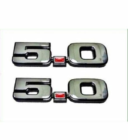 1979-1993 MUSTANG GT LX 5.0 Fender Emblem Badge Chrome Pair