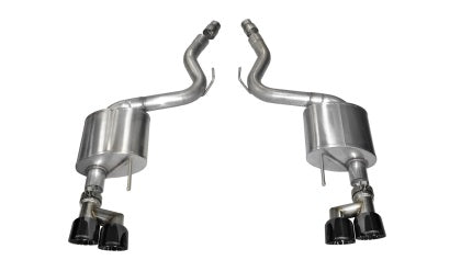 2015-2017 Mustang GT Corsa Sport Axle Back Black Quad Tips Coupe