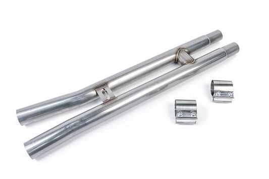 2015-2017 Mustang GT 5.0L Steeda 304 Stainless Resonator Delete H-Pipe