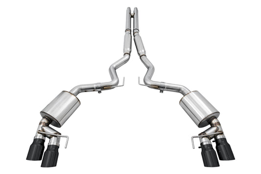 2018-2023 Ford Mustang GT w/o Active AWE Tuning Cat-back Exhaust Touring Edition Quad Diamond Black Tips